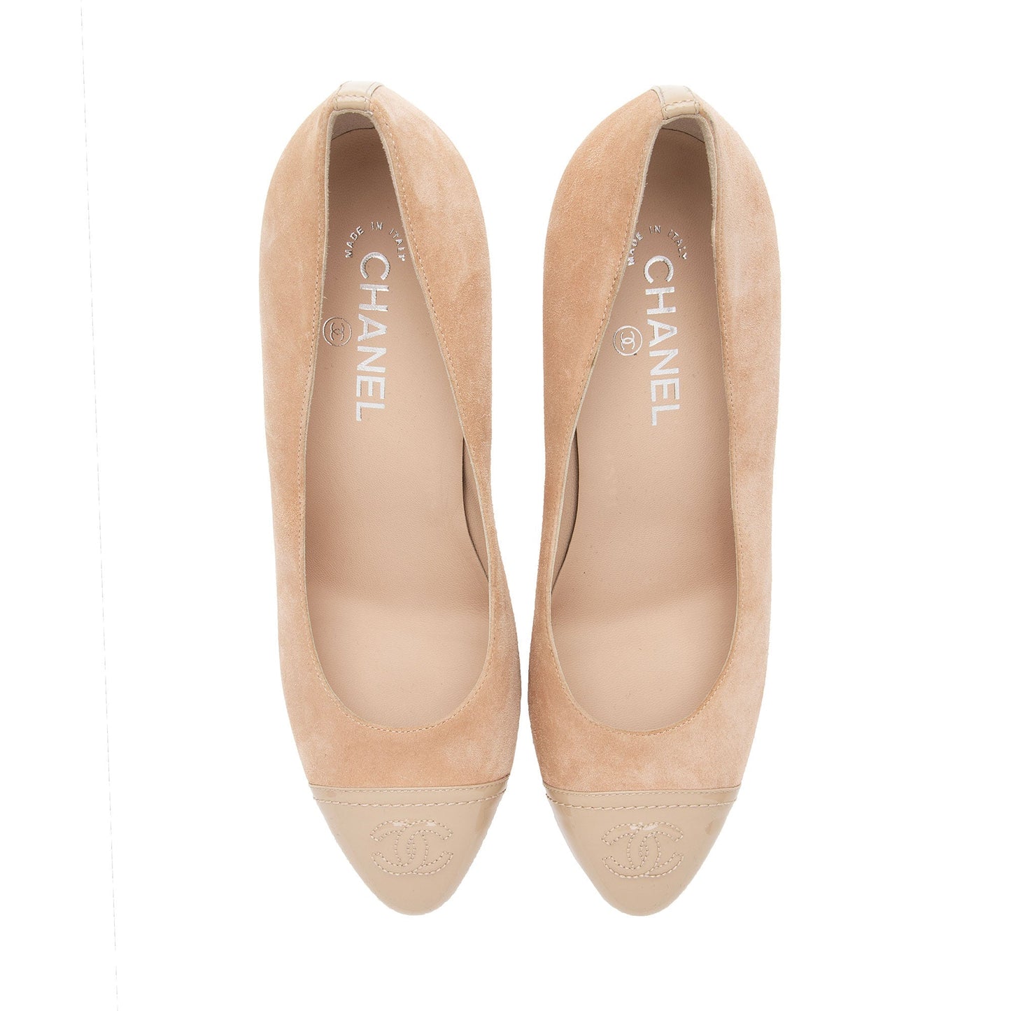 Chanel Suede Patent Leather CC Pumps - Size 11.5 / 41.5 (SHF-19Misr)