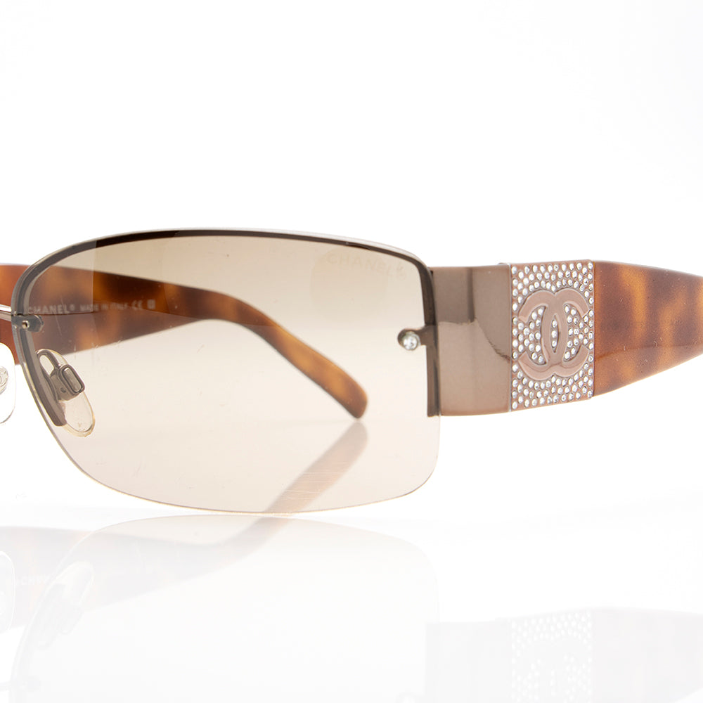 Chanel Swarovski Crystal CC Frameless Sunglasses (SHF-18717)