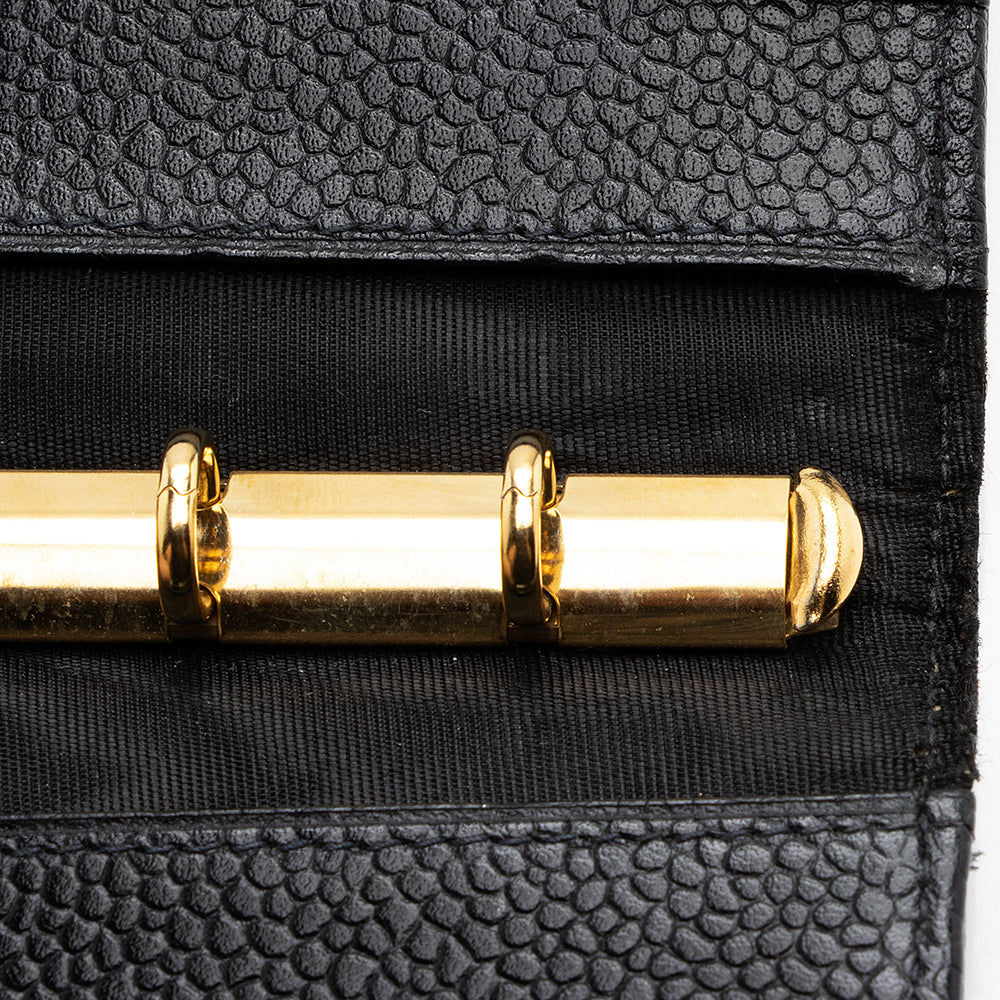 Chanel Vintage Caviar Leather CC Small Agenda Cover (SHF-18049)
