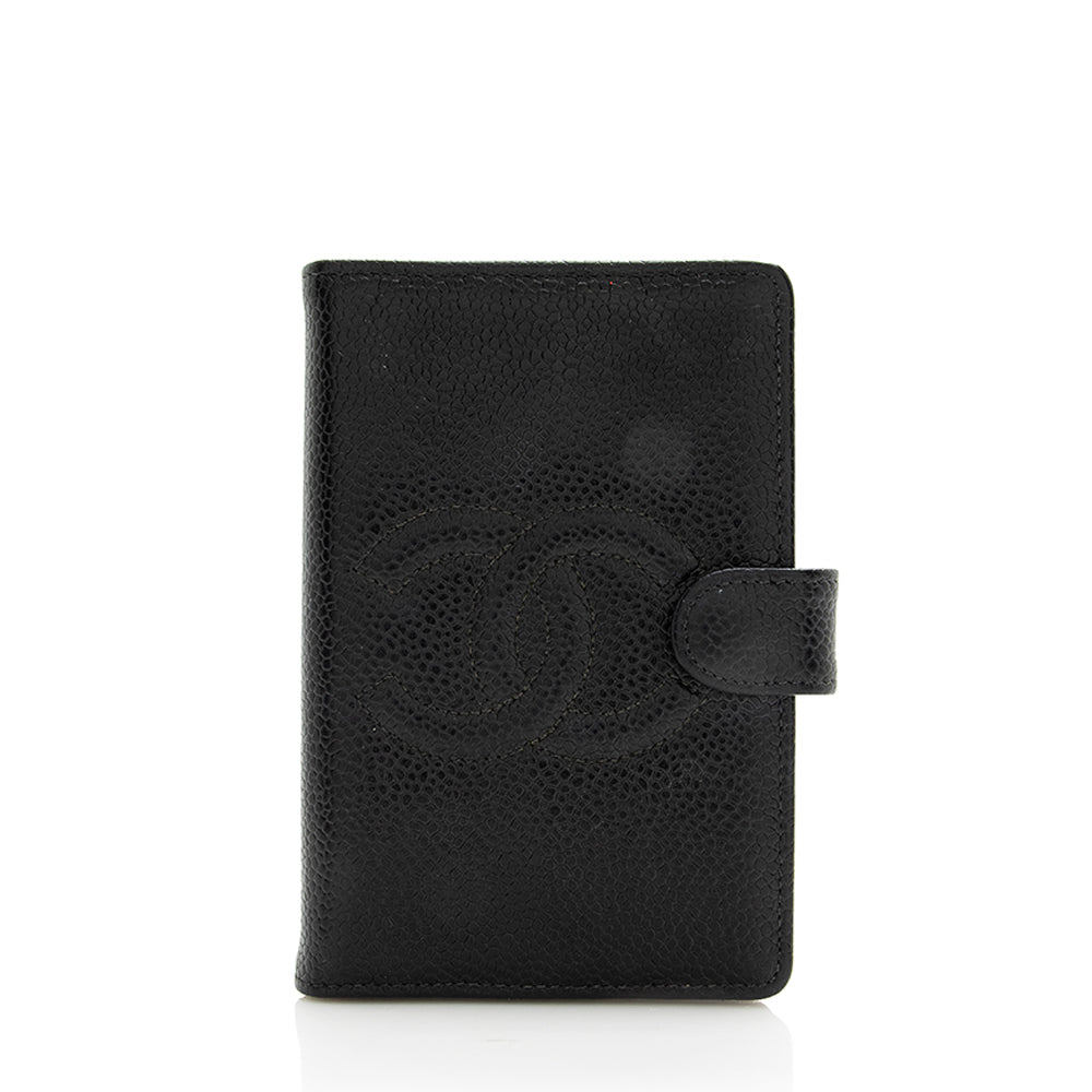 Chanel Vintage Caviar Leather CC Small Agenda Cover (SHF-18049)