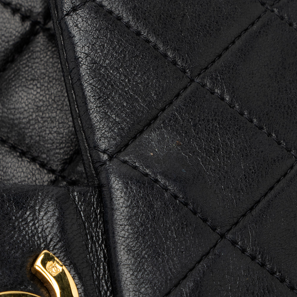 Chanel Vintage Lambskin Classic Medium Double Flap Bag (SHF-20428)
