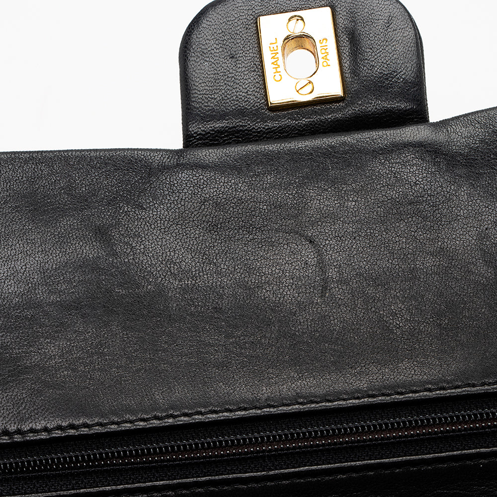 Chanel Vintage Lambskin Classic Medium Double Flap Bag (SHF-20428)