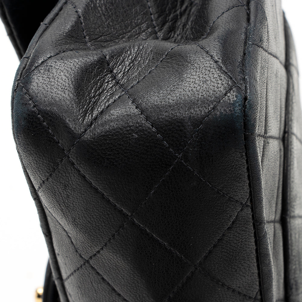 Chanel Vintage Lambskin Classic Medium Double Flap Bag (SHF-20428)