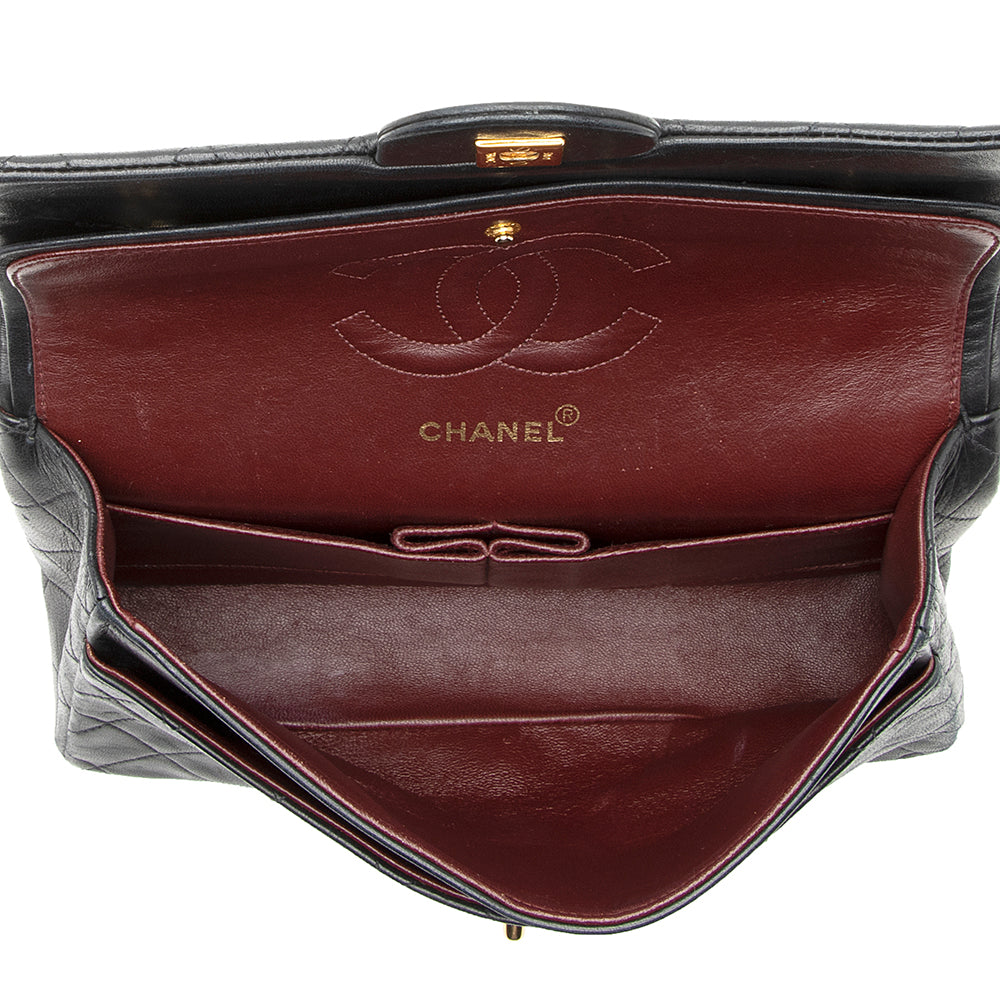 Chanel Vintage Lambskin Classic Medium Double Flap Bag (SHF-20428)