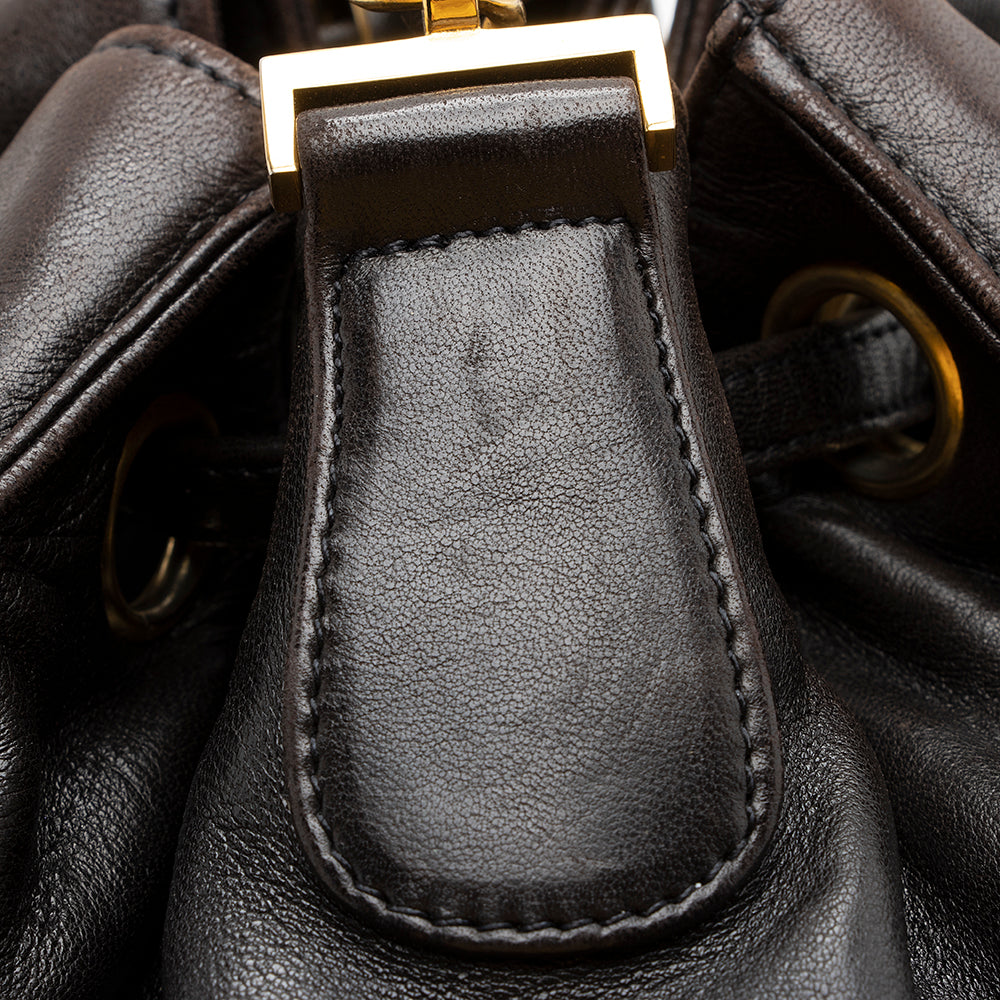 Chanel Vintage Lambskin Timeless CC Drawstring Bucket Bag (SHF-21271)