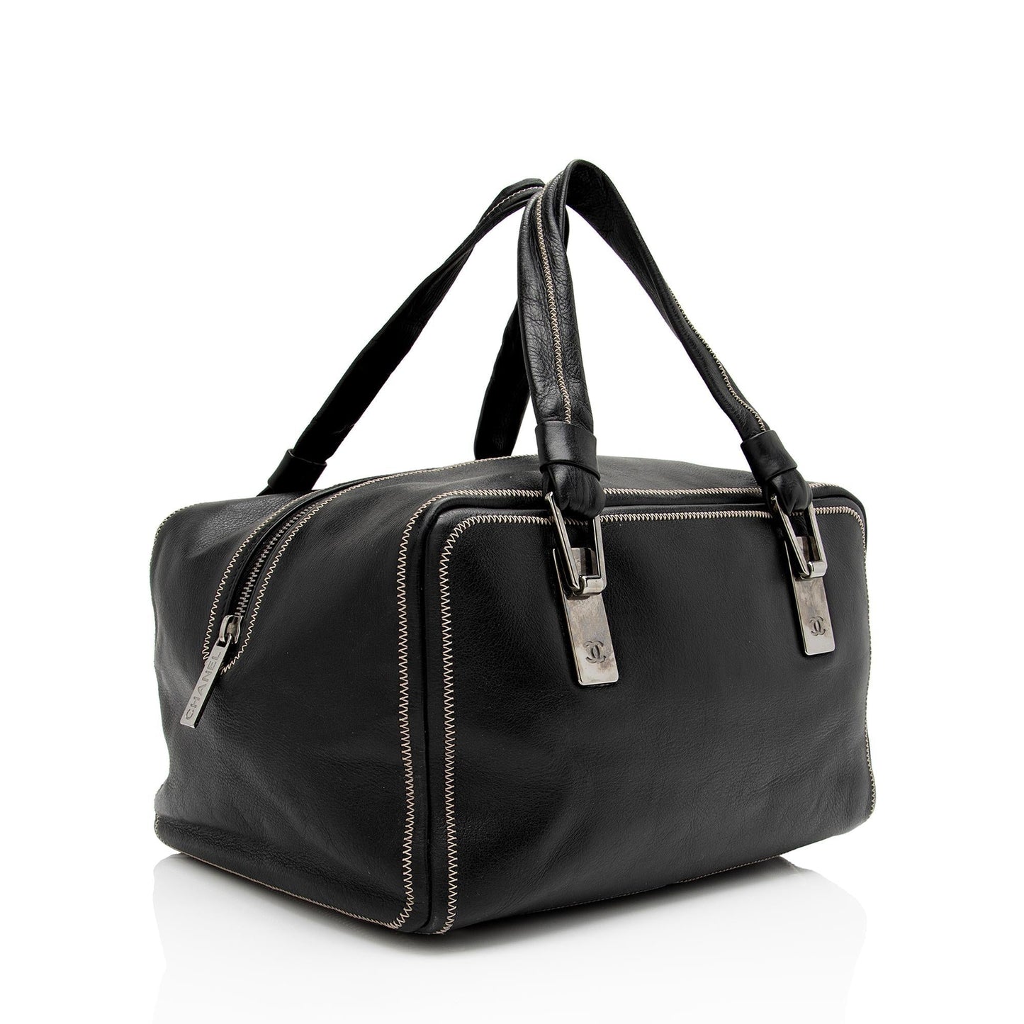 Chanel Vintage Lambskin Essential Bowler Bag (SHF-AnnD2G)