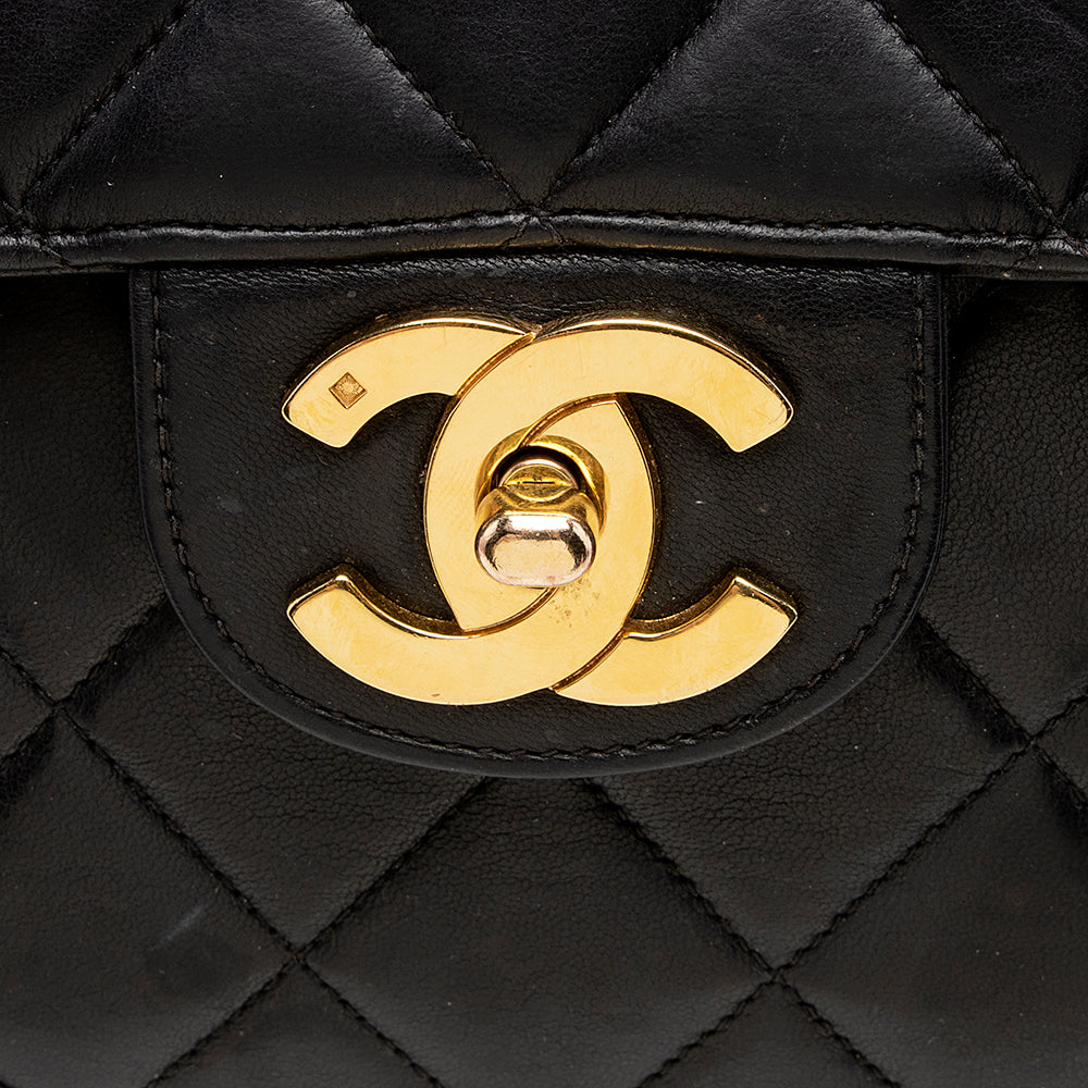 Chanel Vintage Lambskin Jumbo Single Flap Bag - FINAL SALE (SHF-18413)