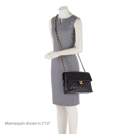 Chanel Vintage Lambskin Jumbo Single Flap Bag - FINAL SALE (SHF-18413)