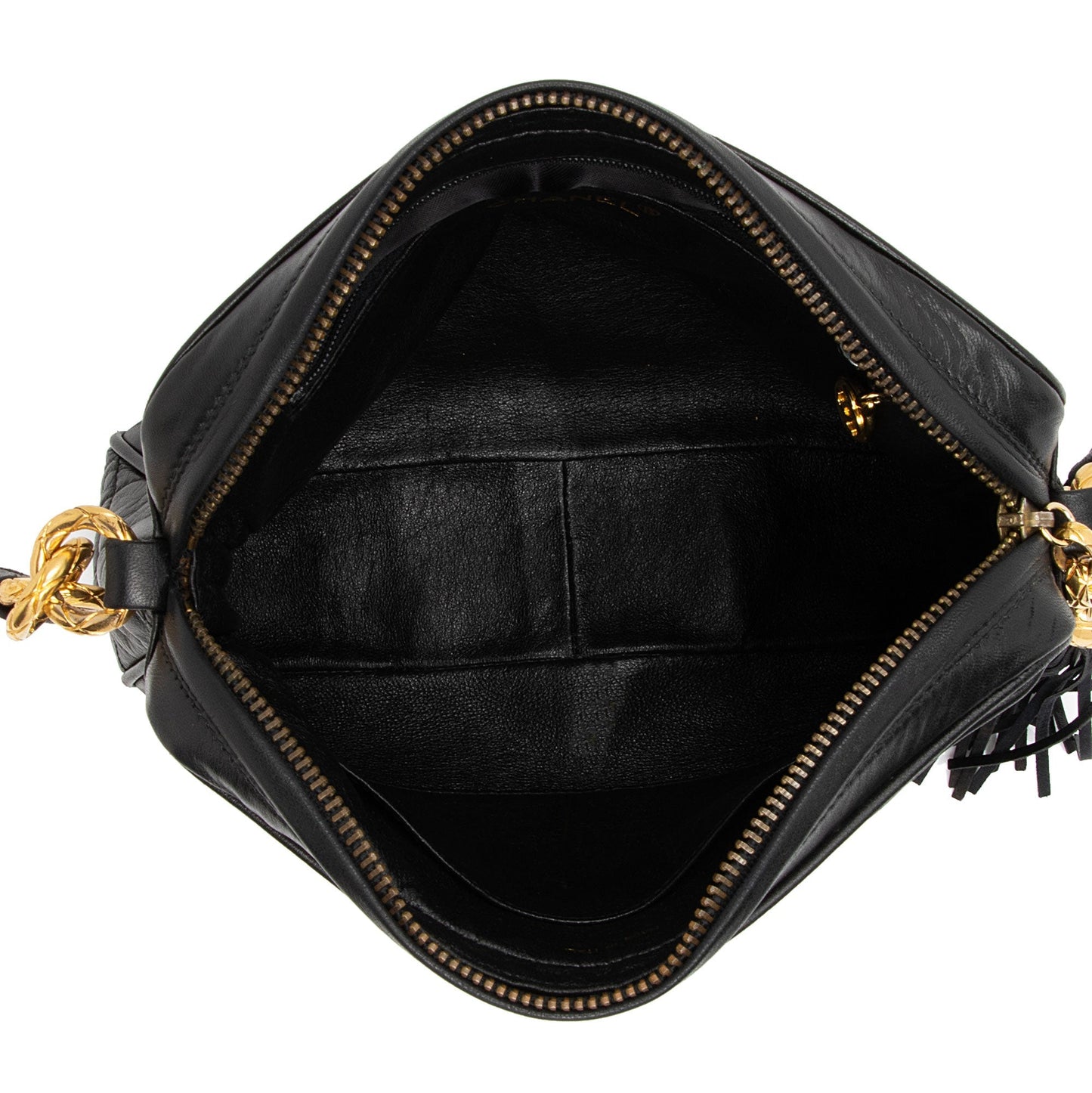 Chanel Vintage Lambskin Pocket Tassel Camera Bag (SHF-GQMWFS)