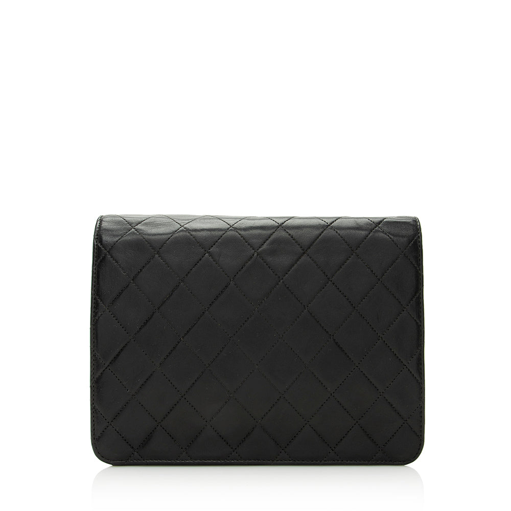 Chanel Vintage Lambskin Small Snap Flap Bag (SHF-21730)