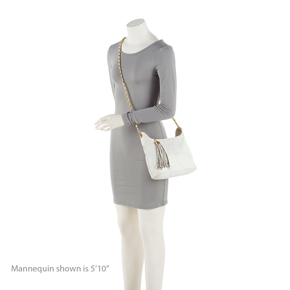 Chanel Vintage Lambskin Tassel Shoulder Bag (SHF-20875)