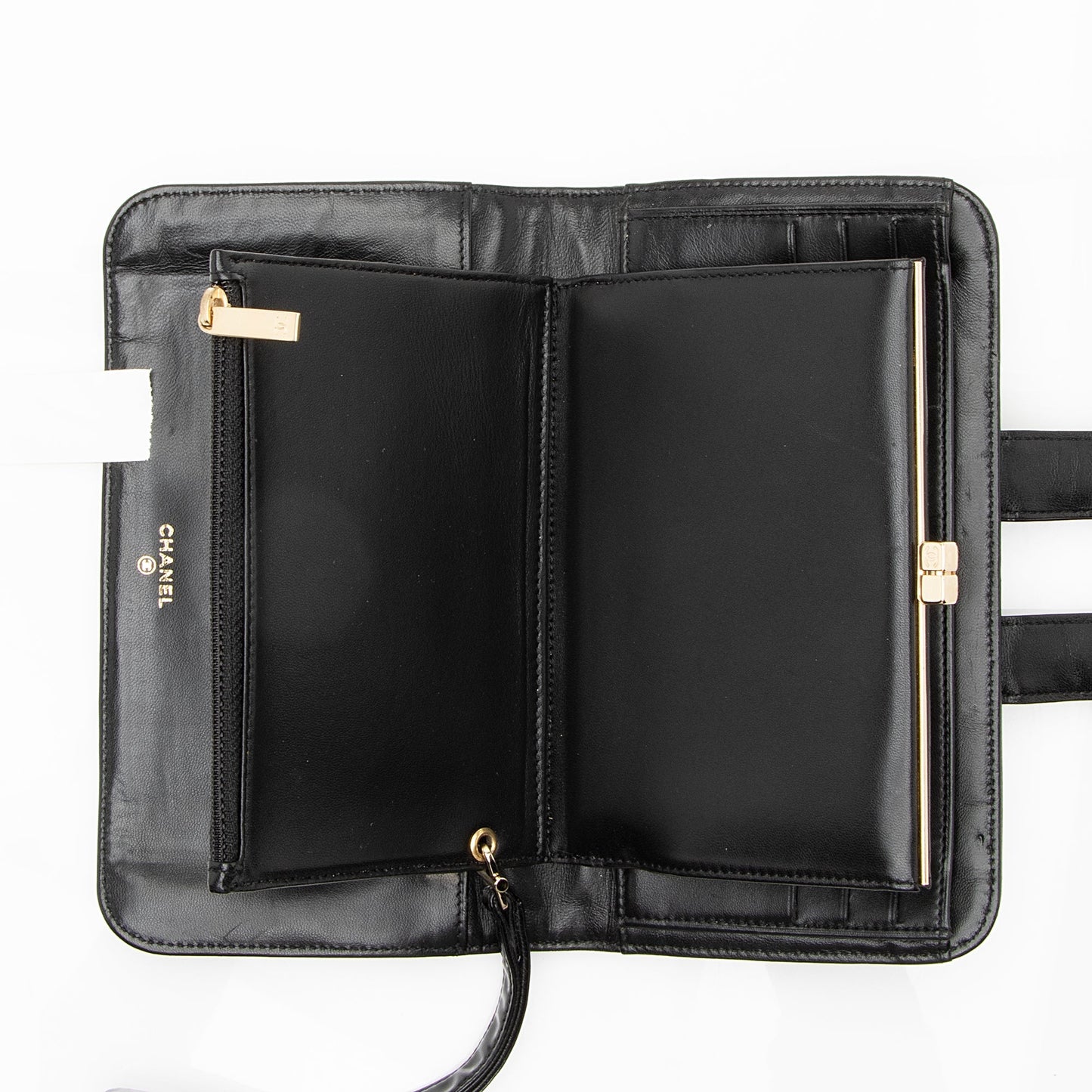 Chanel Vintage Patent Leather Chocolate Bar Wallet (SHF-22754)