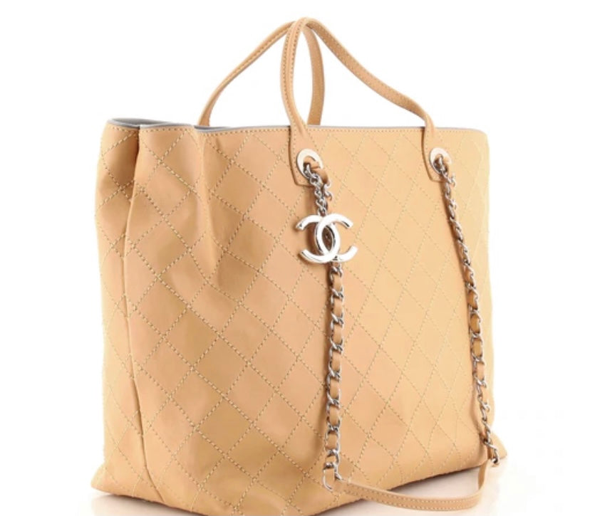 CHANEL CC CHARM CHAIN SHOPPING TOTE