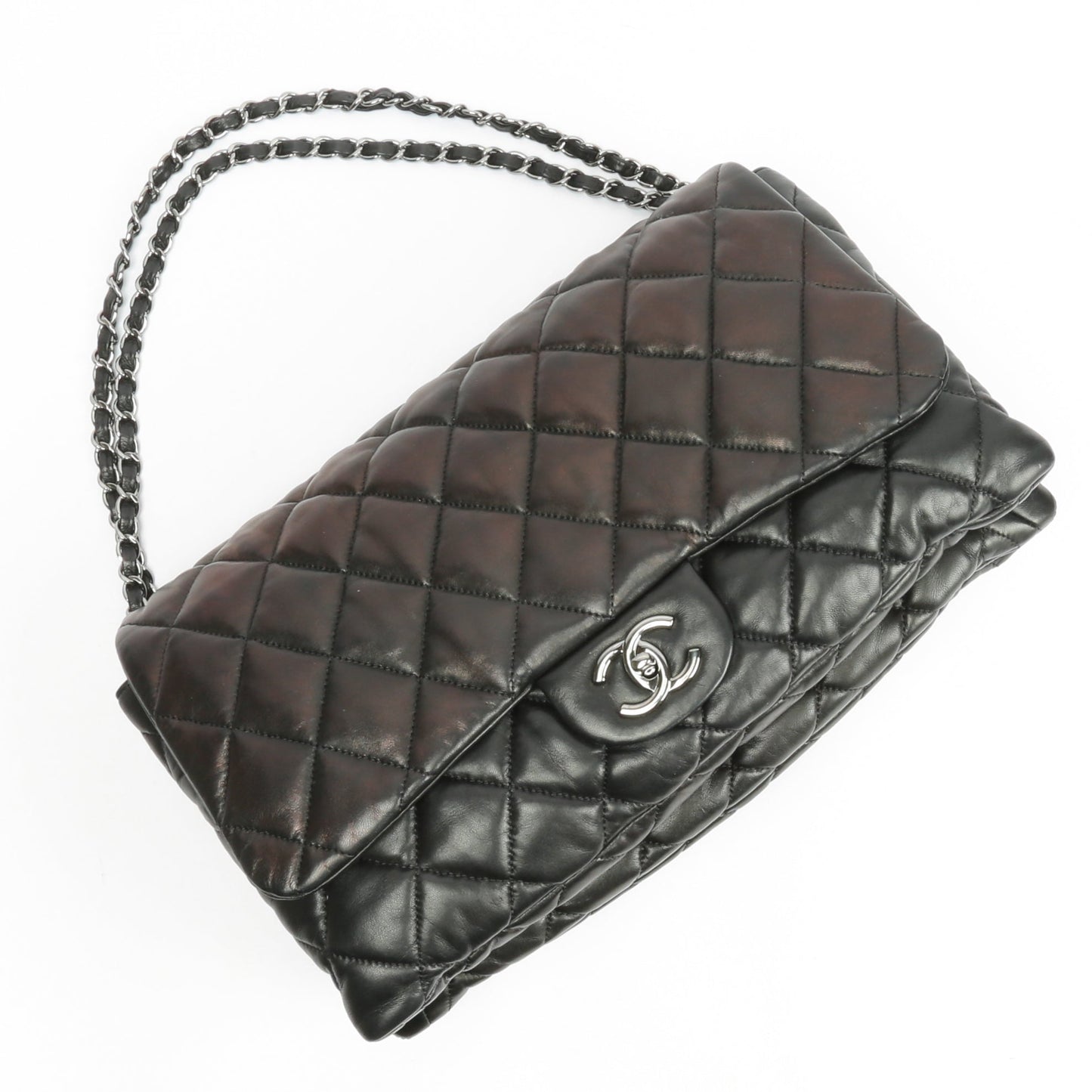 CHANEL Maxi 3 Accordion Flap Black Bag OUTLET FINAL SALE
