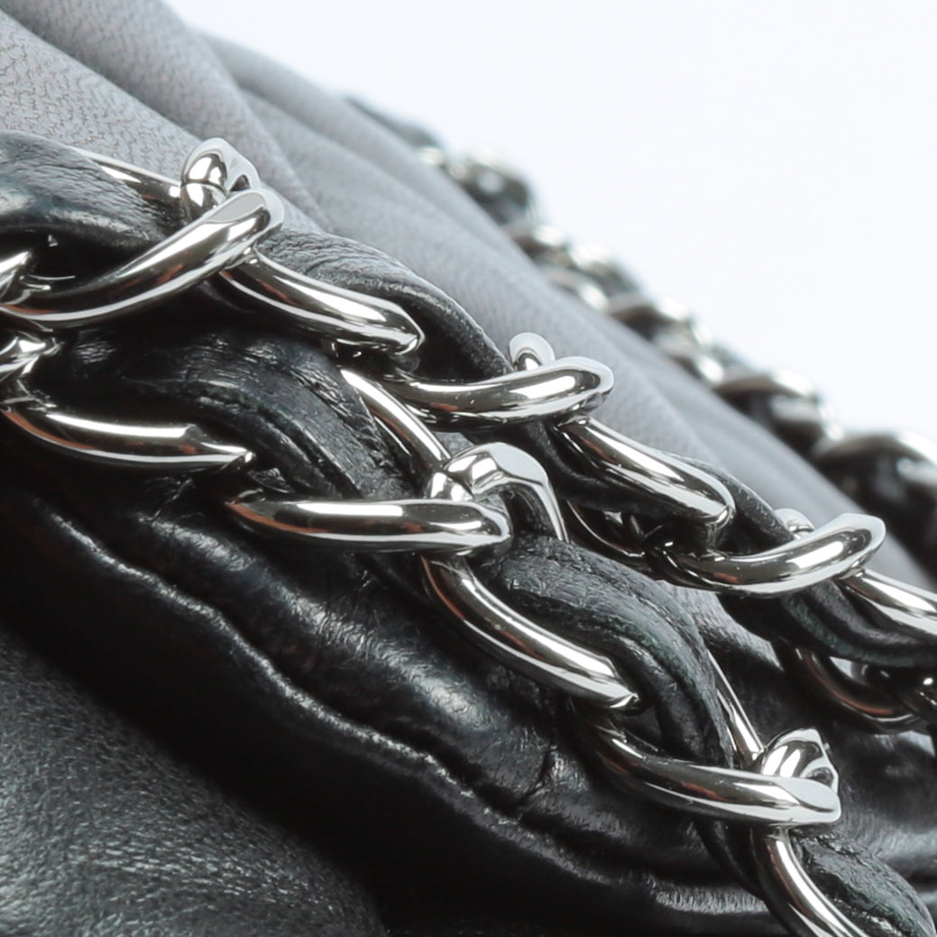 CHANEL Maxi 3 Accordion Flap Black Bag OUTLET FINAL SALE