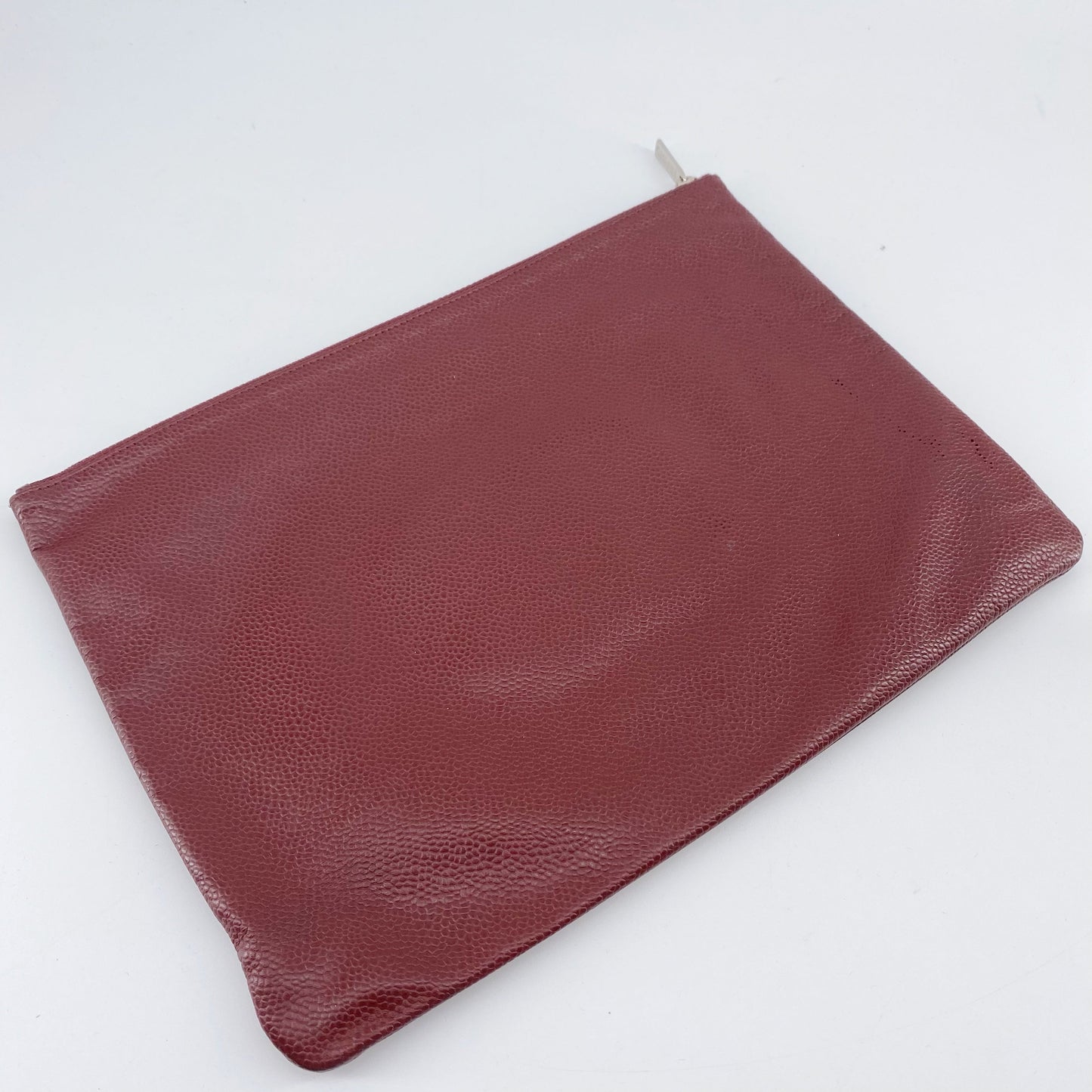 Chanel Red Leather Clutch