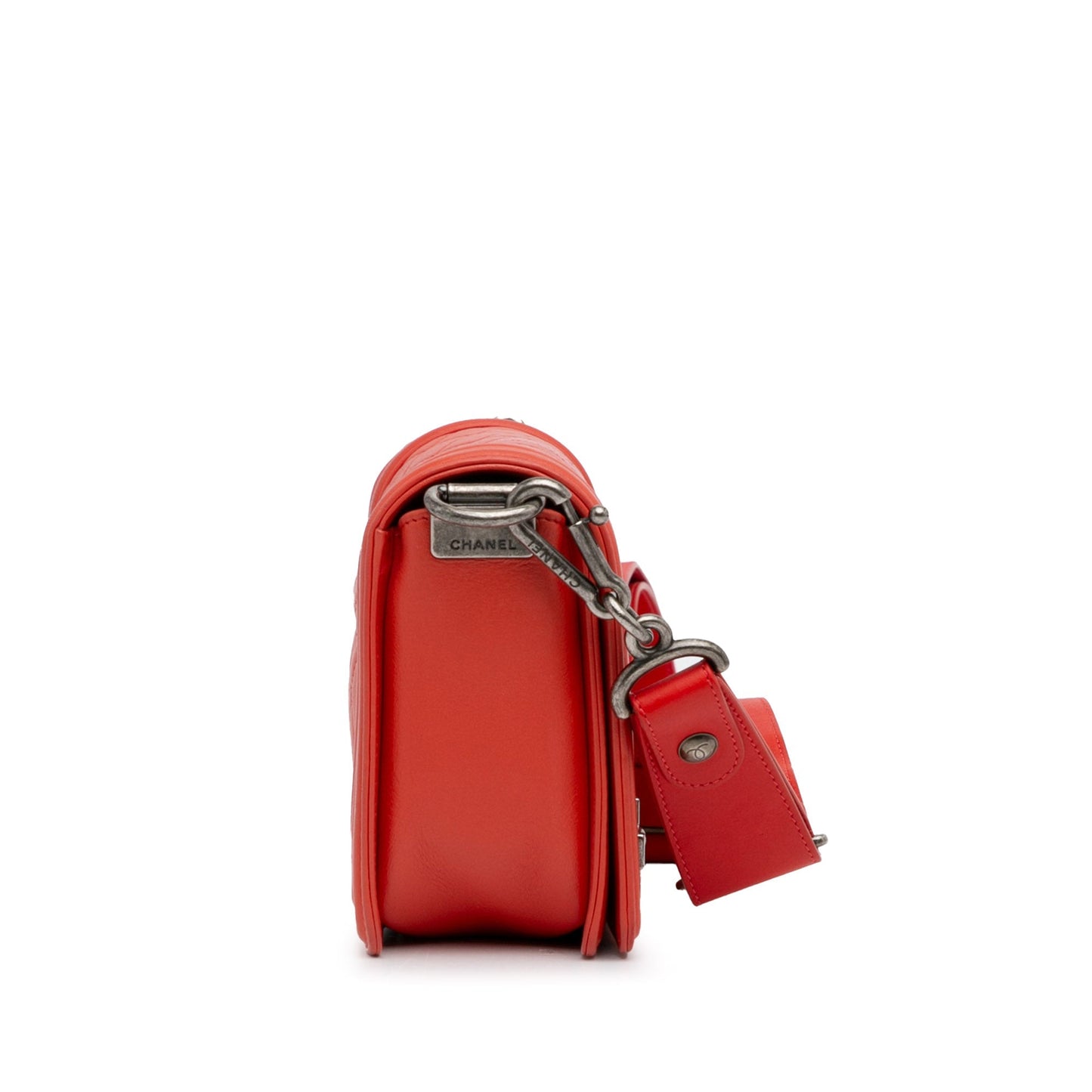 Chanel Sac Medium Lambskin Boy Galuchat Strap Flap Bag