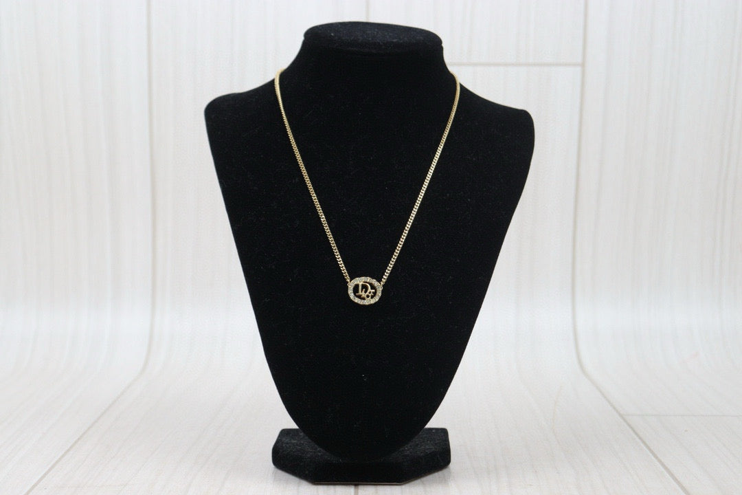Good ( Rank AB) Dior Heat Rhinestone Necklace 24102211