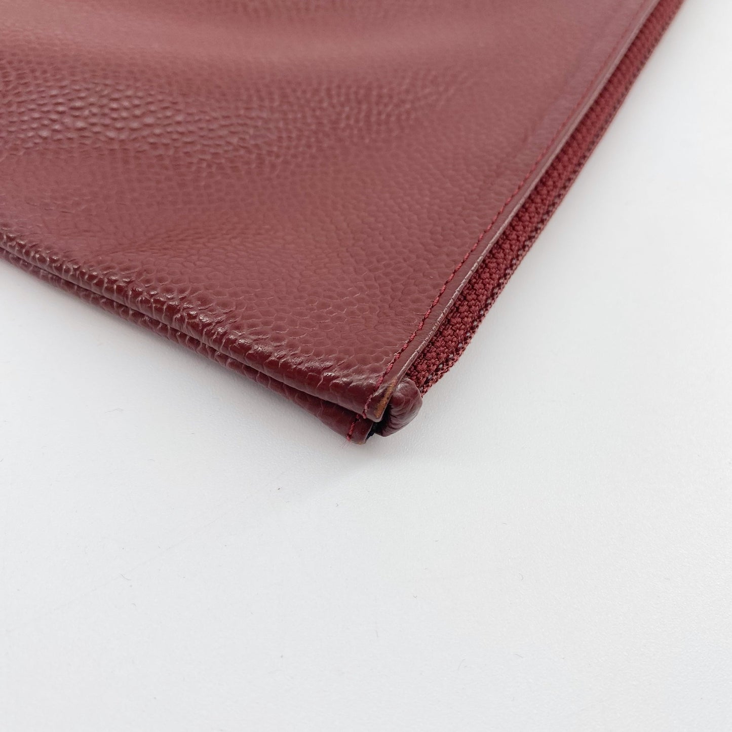 Chanel Red Leather Clutch