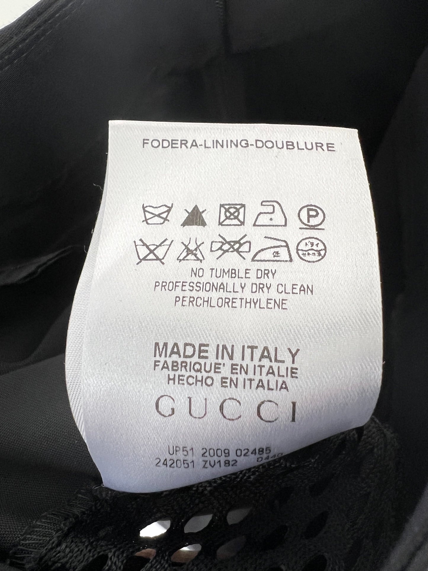 Gucci Black Leggings with Mesh & Ankle Zip Details Size IT 42 (UK 10)