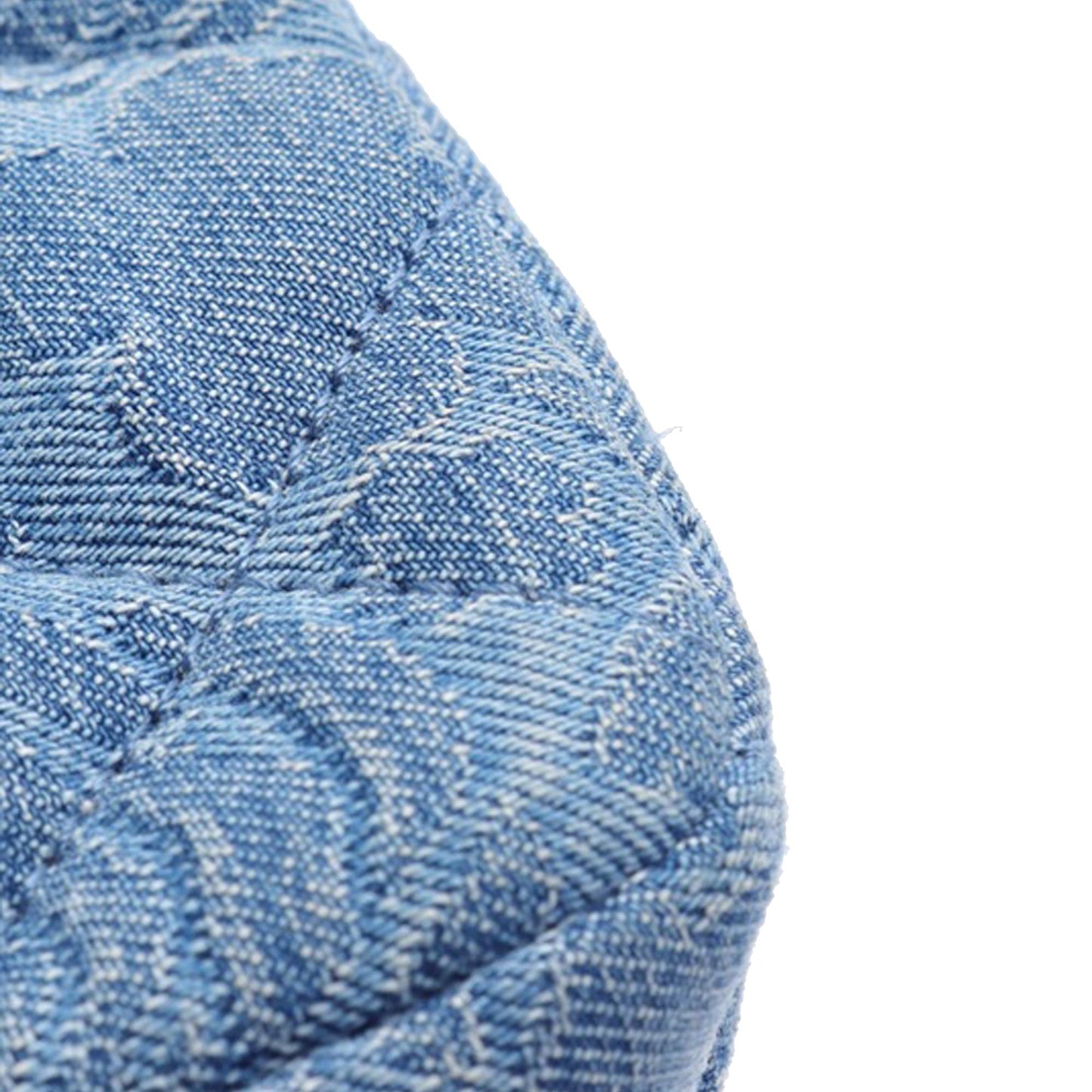 Blue Chanel Mini Quilted Denim Camellia Sweetheart Flap Crossbody Bag