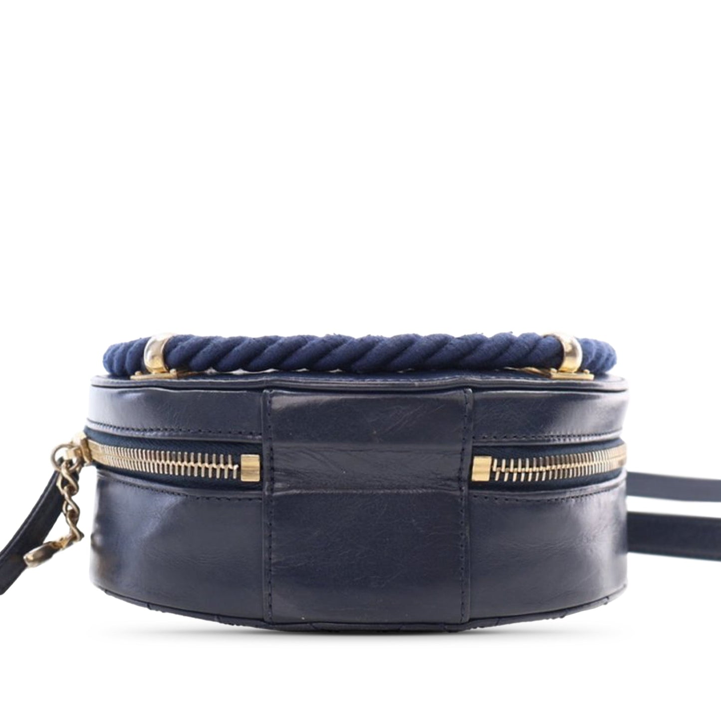 Blue Chanel Calfskin En Vogue Round Crossbody
