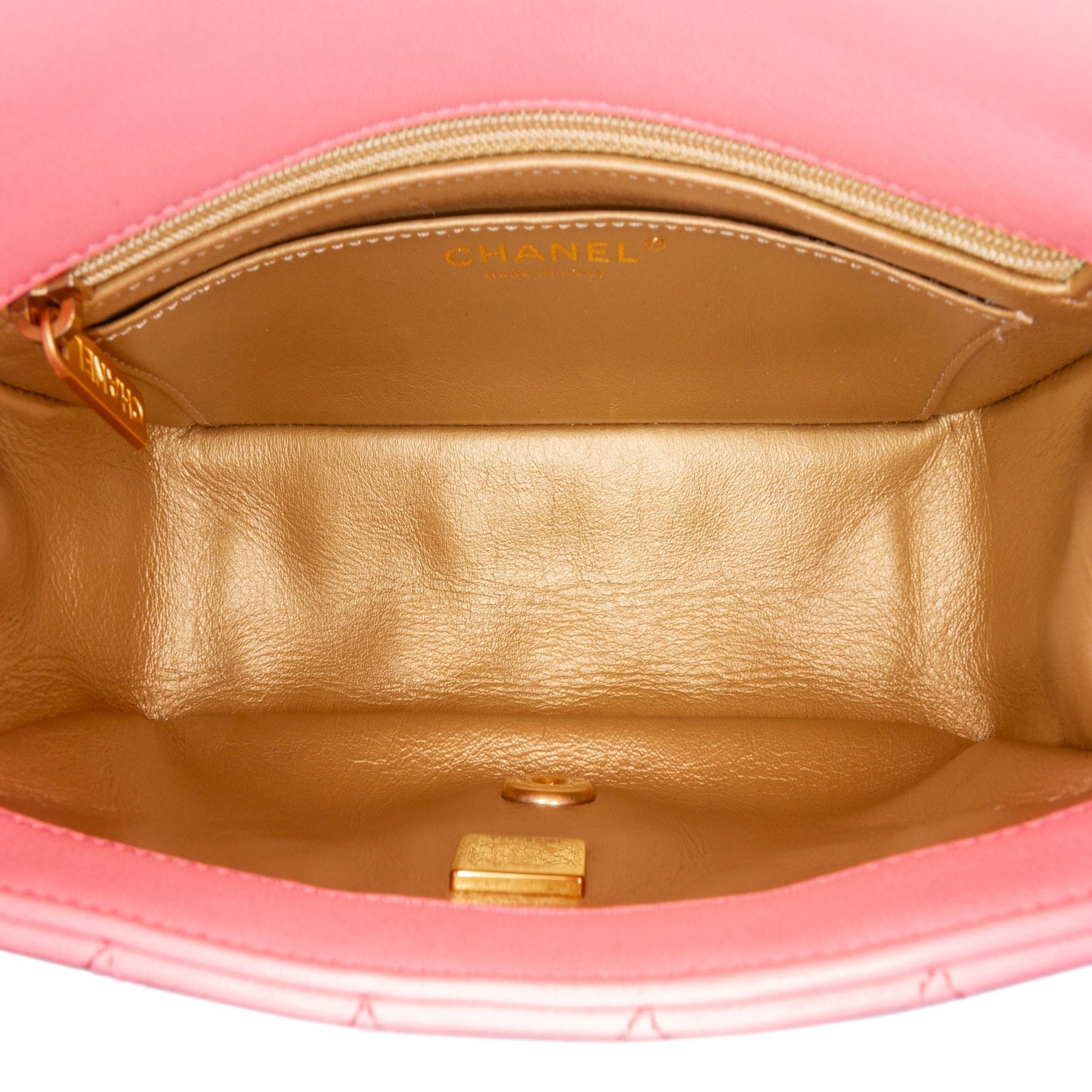 Chanel Sac Mini Rectangular Lambskin Pearl Crush Flap