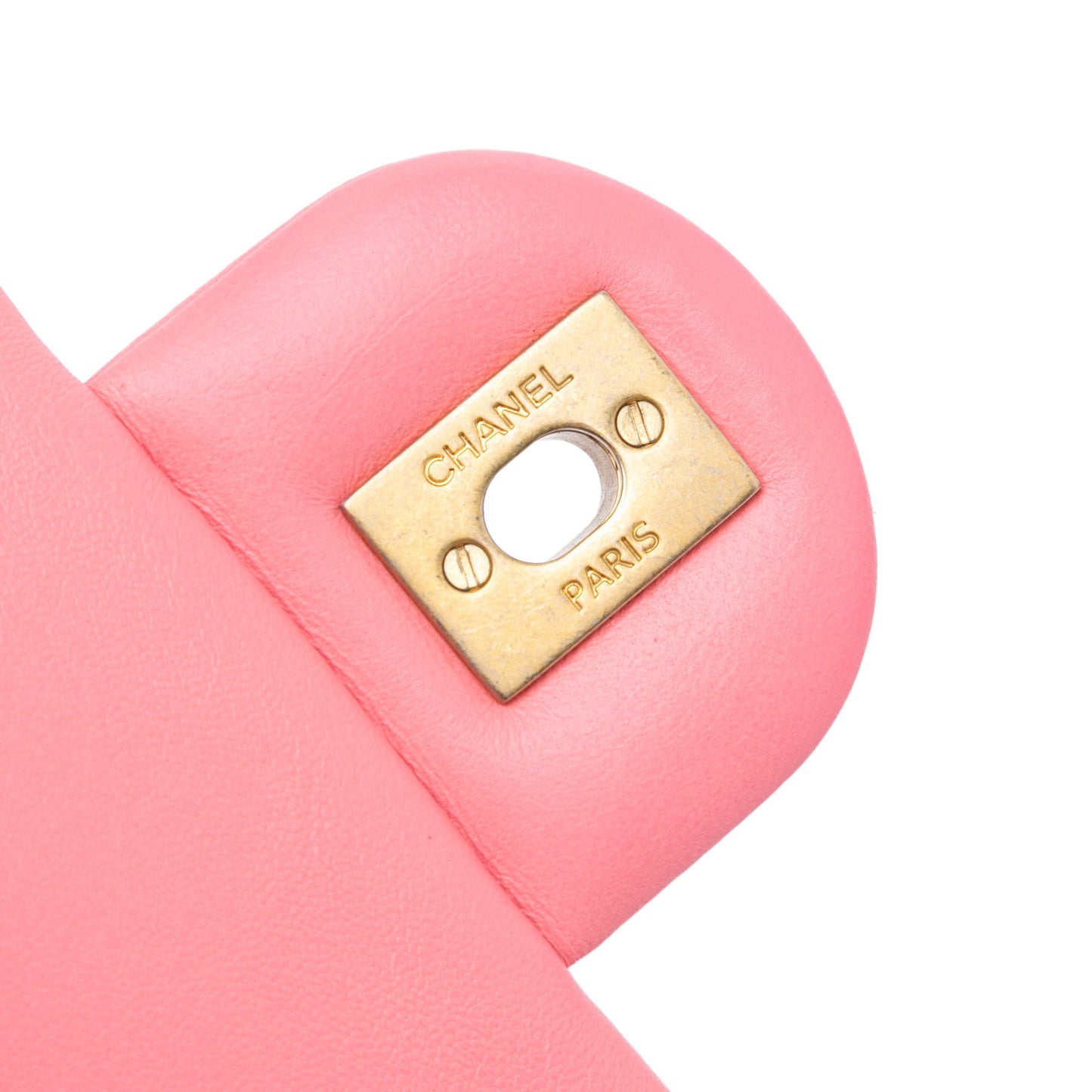 Chanel Sac Mini Rectangular Lambskin Pearl Crush Flap