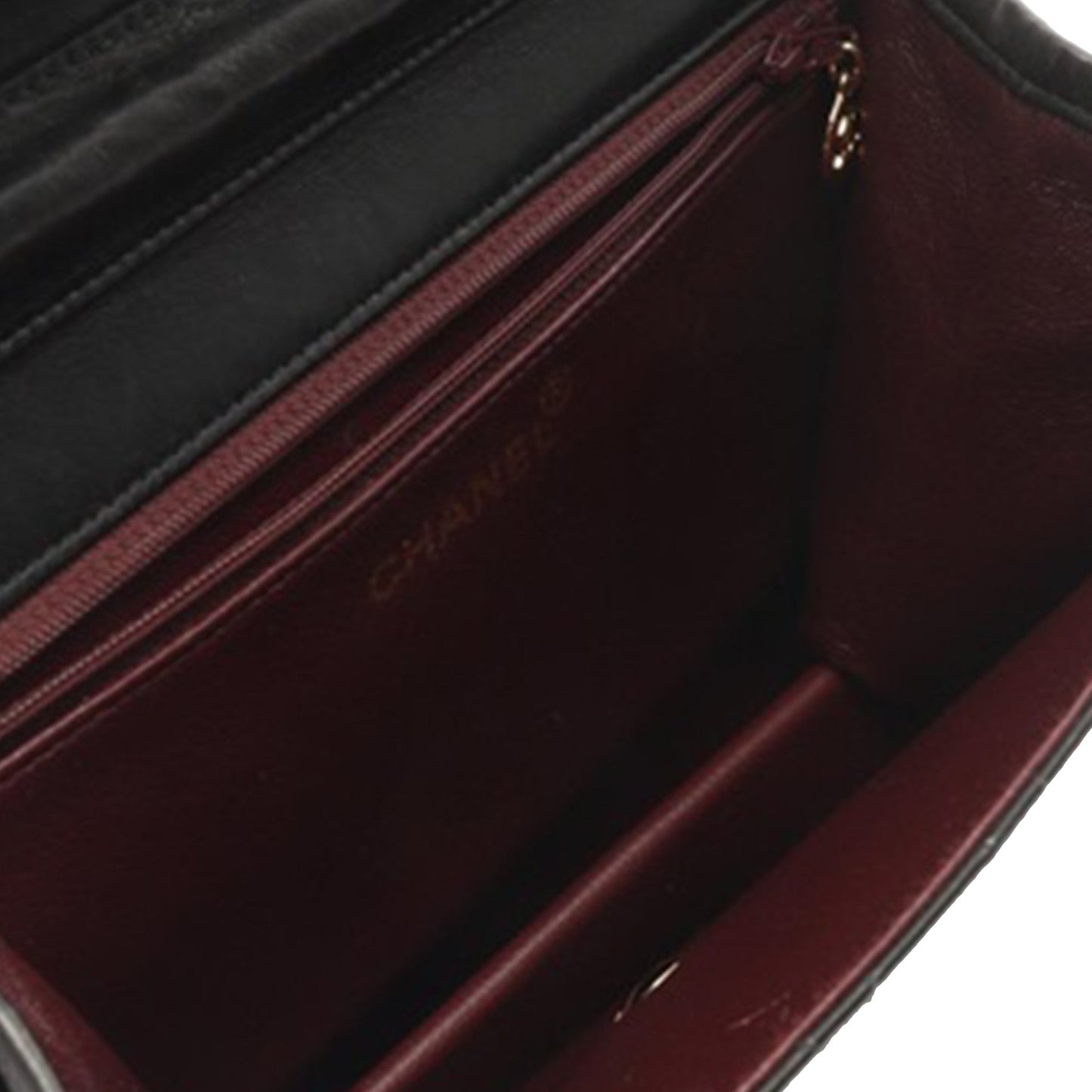 Black Chanel CC Quilted Lambskin Single Flap Crossbody Bag
