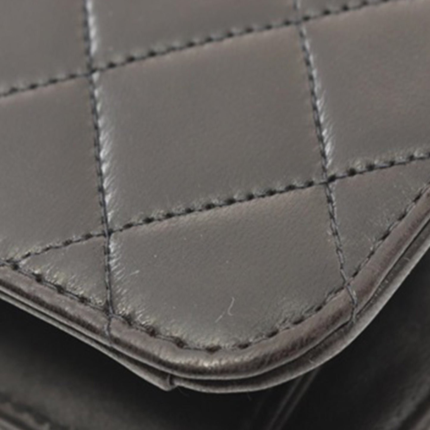 Black Chanel CC Quilted Lambskin Single Flap Crossbody Bag