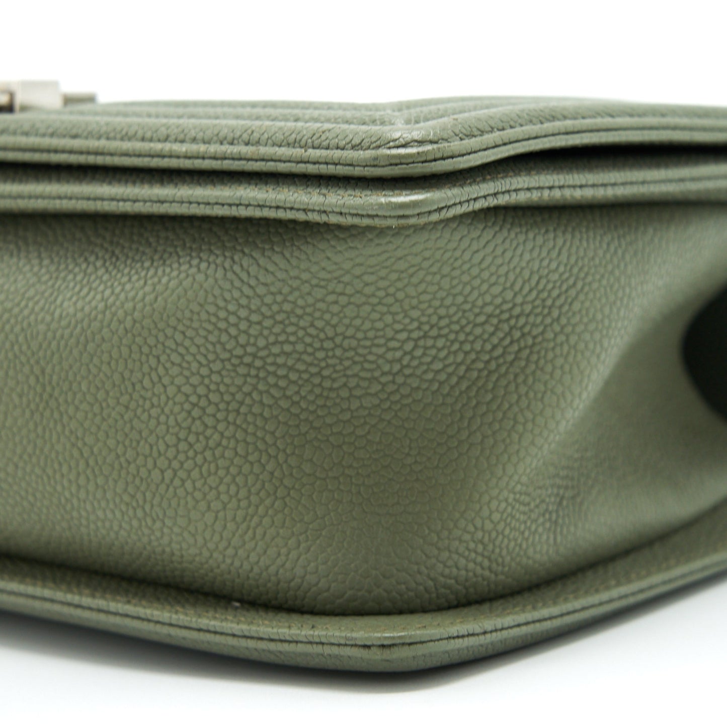 Chanel Medium Boy Bag Caviar Light Green SHW