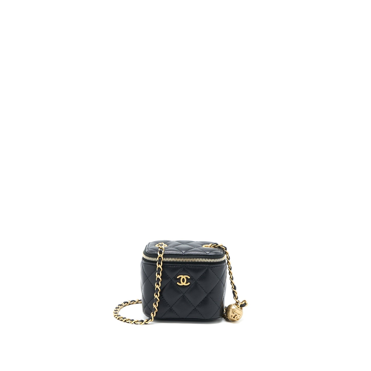 Chanel Pearl Crush Mini Vanity Lambskin Black GHW