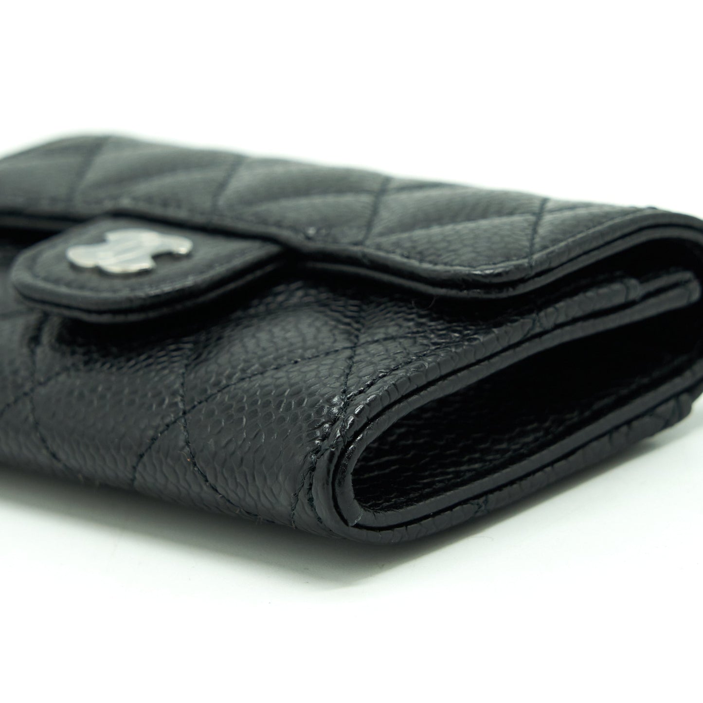 Chanel Classic Flap Card Holder Caviar Black SHW