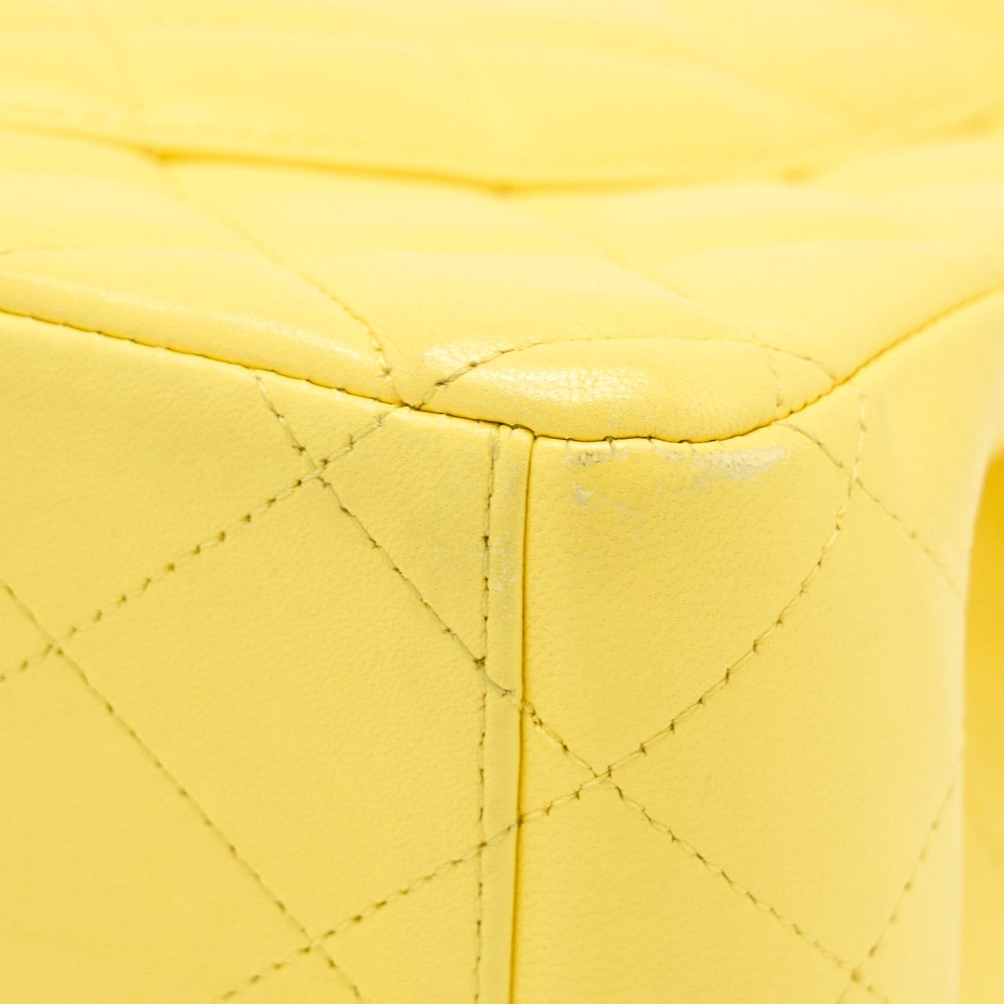 Chanel Maxi Classic Double Flap Bag Lambskin Yellow LGHW