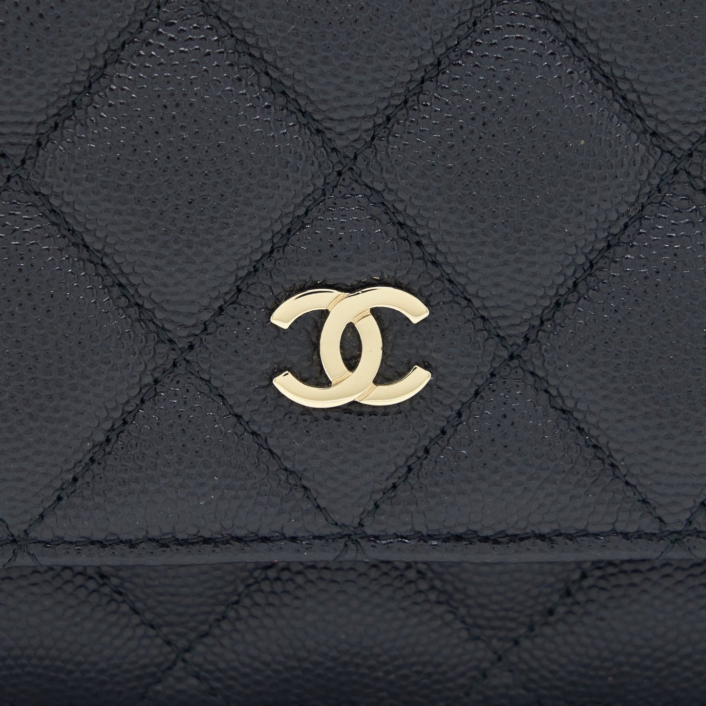 Chanel Classic Wallet On Chain Caviar Navy Blue LGHW