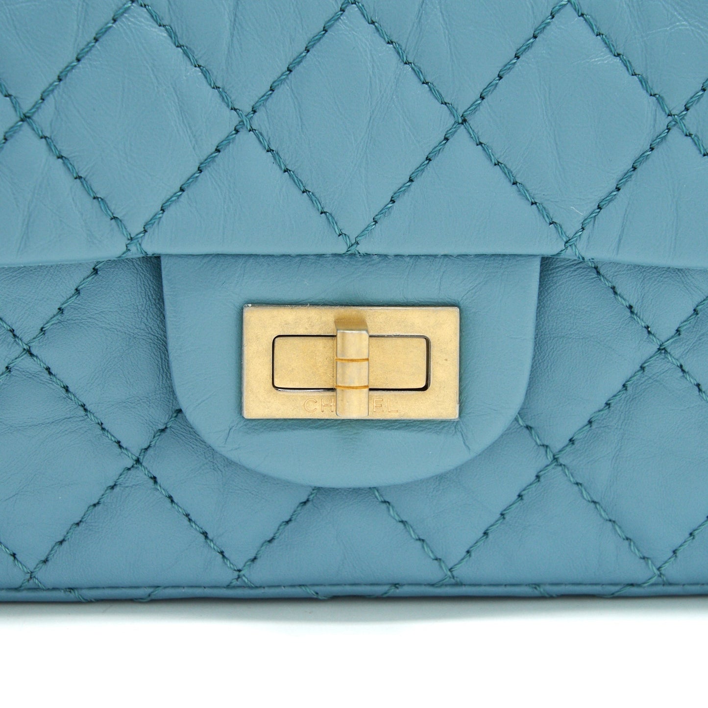 Chanel Mini 2.55 Reissue Flap Bag Light Blue Calfskin GHW