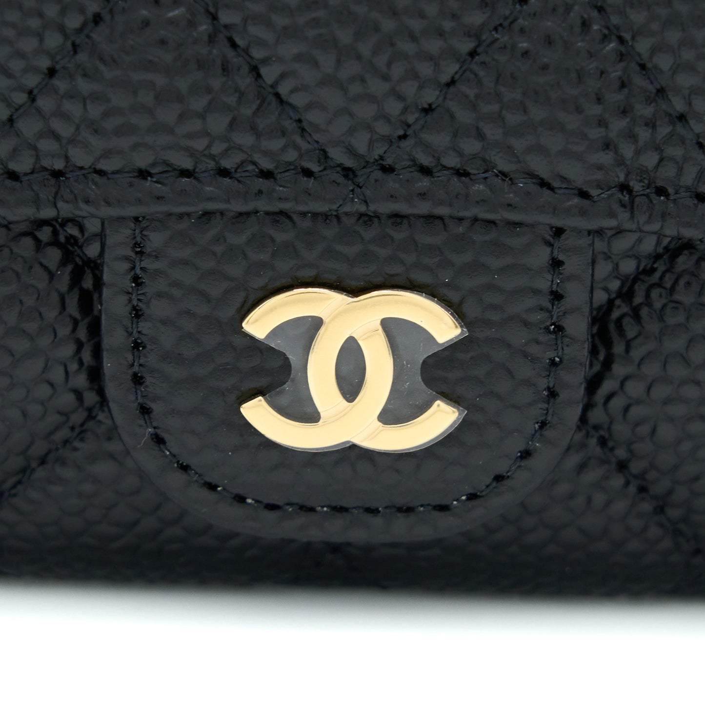 Chanel Classic Flap Card Holder Caviar Leather Black LGHW