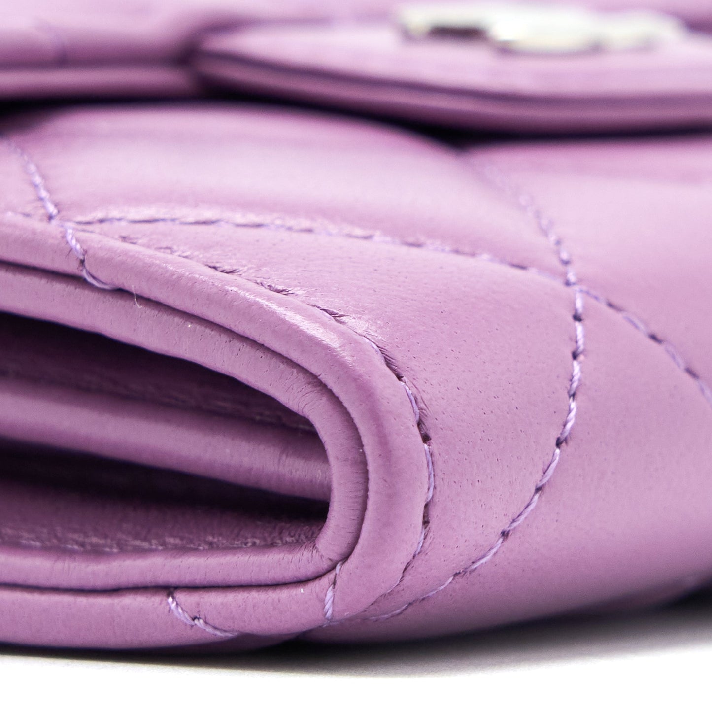 Chanel Clutch On Chain Lambskin Purple SHW