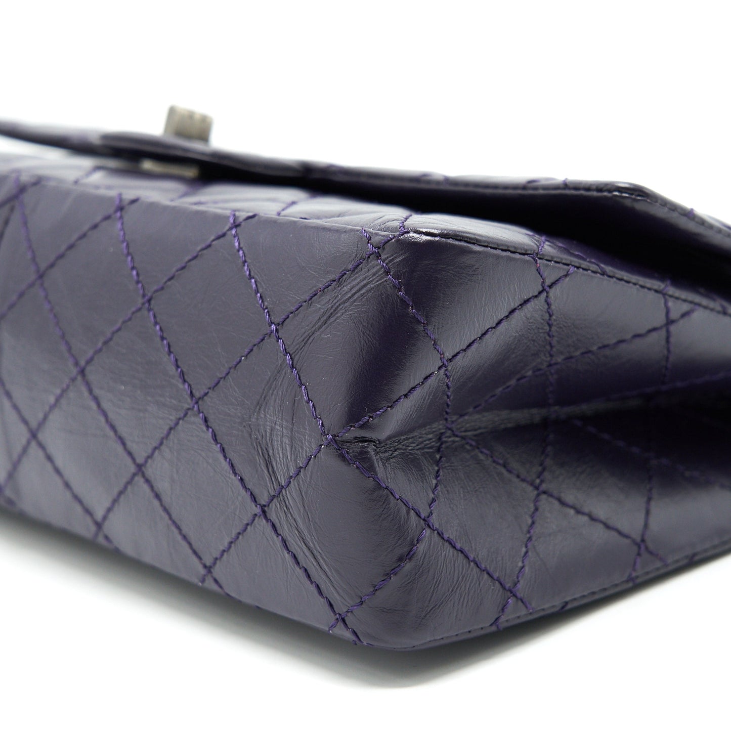 Chanel Reissue 226 in Dark Purple with silver ruthenium hardware