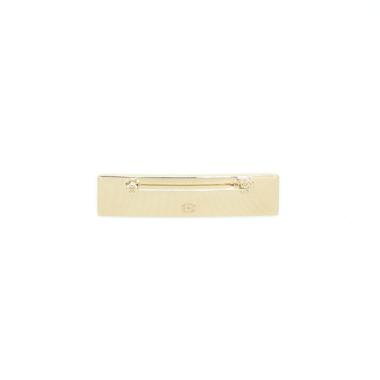 Chanel Letter Chanel Brooch Light Gold Tone
