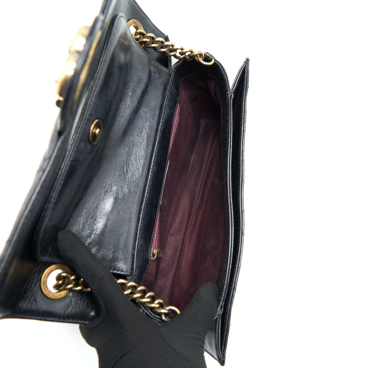Chanel Perfect Edge Flap Bag With Calfskin Ruthenium GHW