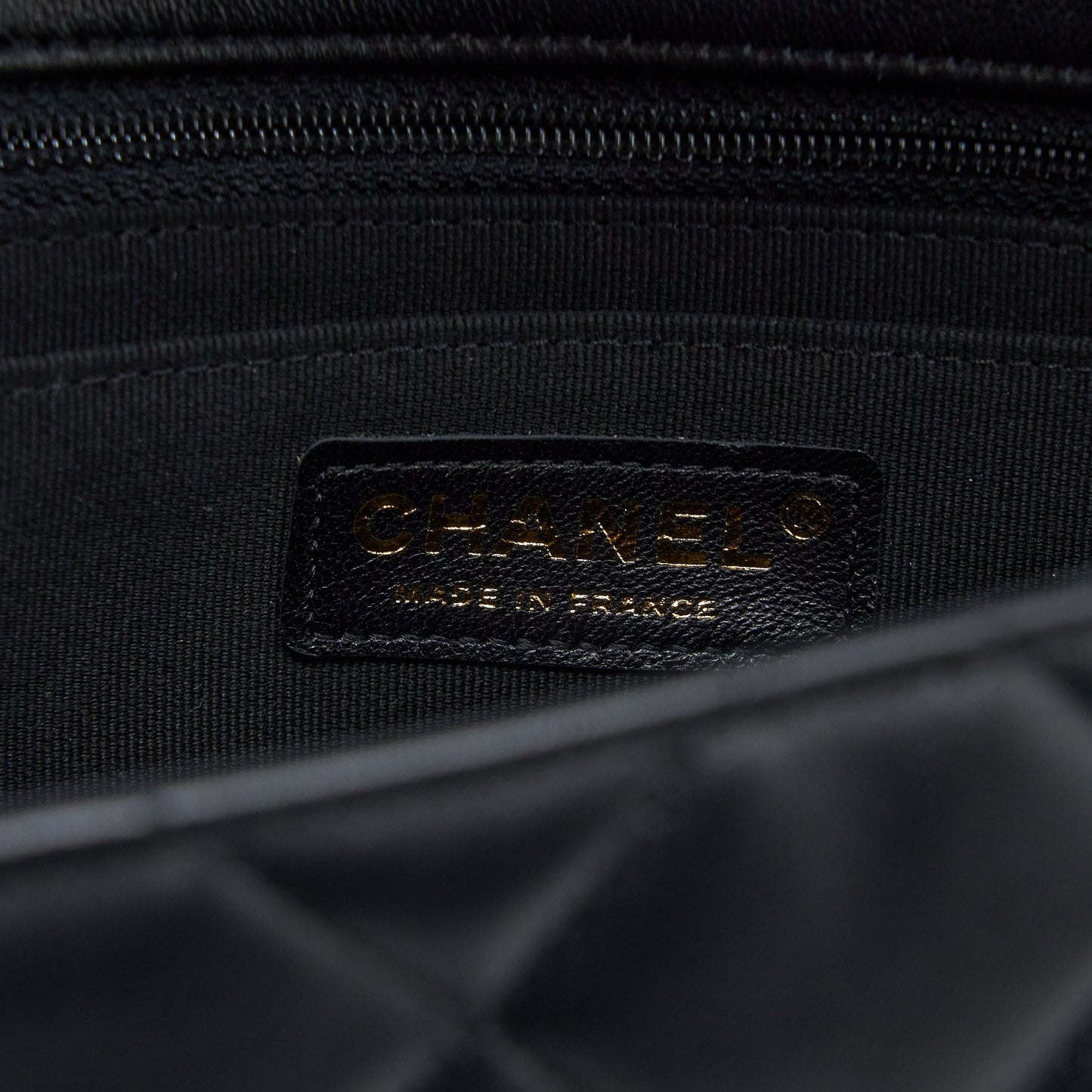 Chanel Quilted Detailed Logo Flap Bag Lambskin Black GHW (Microchip)