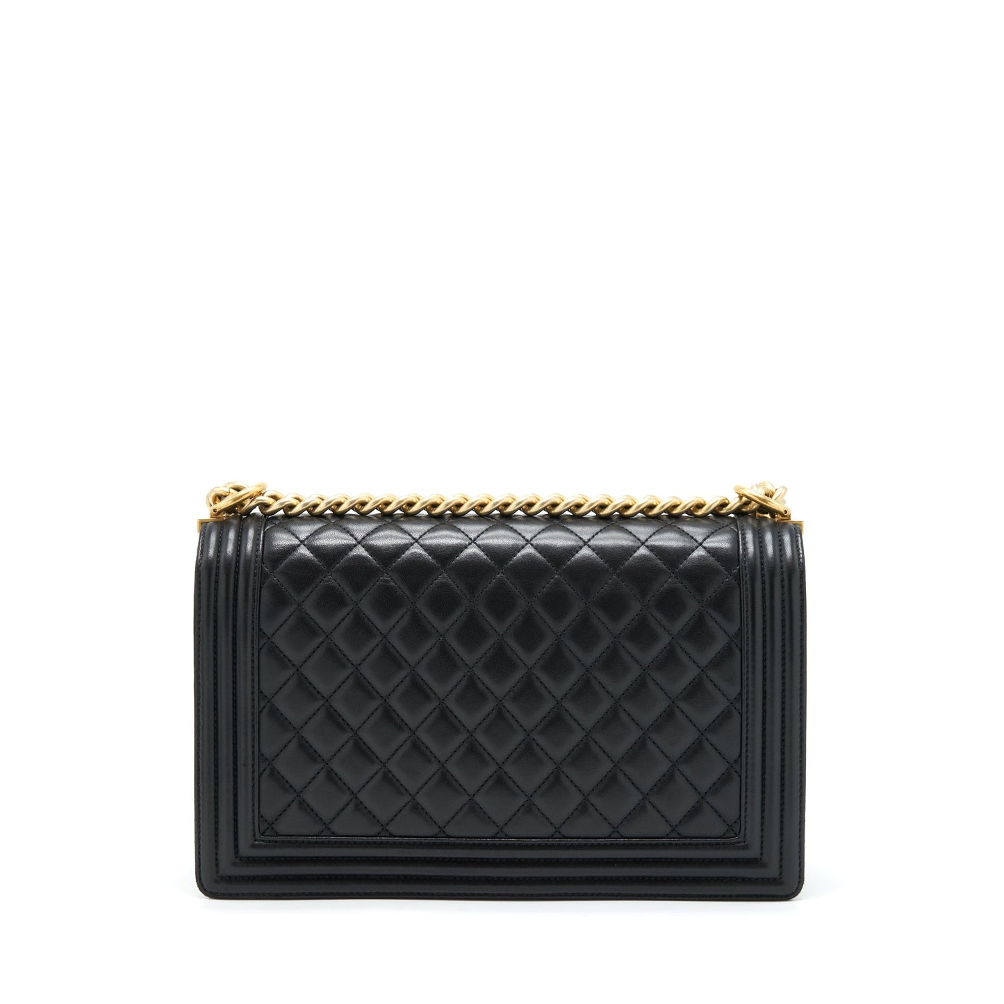 Chanel Boy Bag New Medium (28cm) Lambskin Black Ruthenium GHW