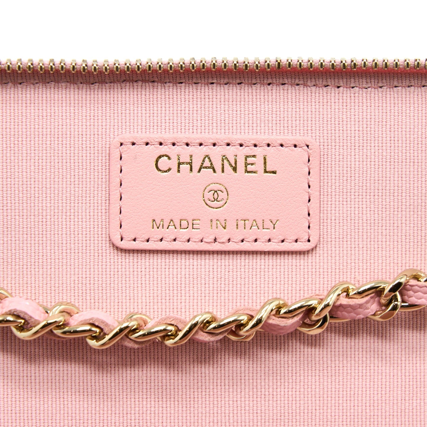 Chanel Long Vanity With Chain Caviar Pink LGHW