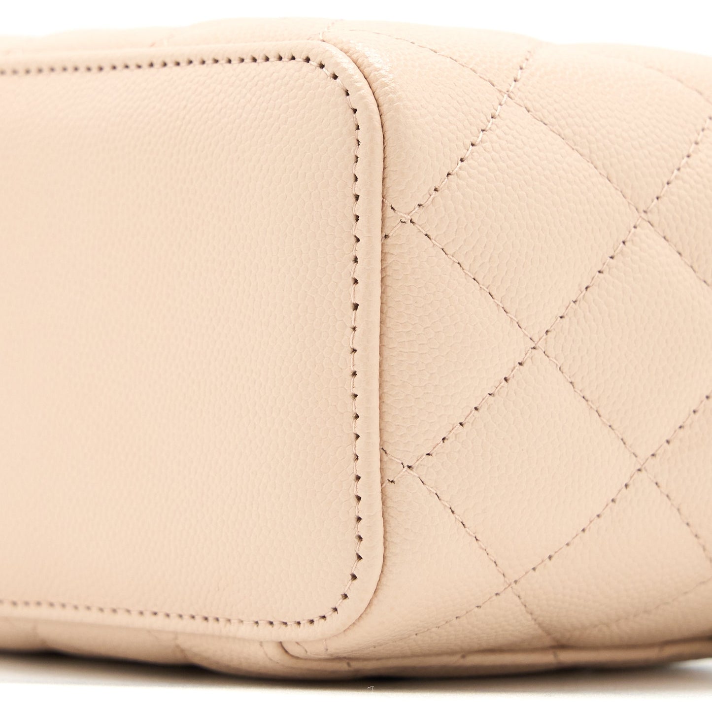 Chanel Long Vanity With Chain Caviar Beige LGHW