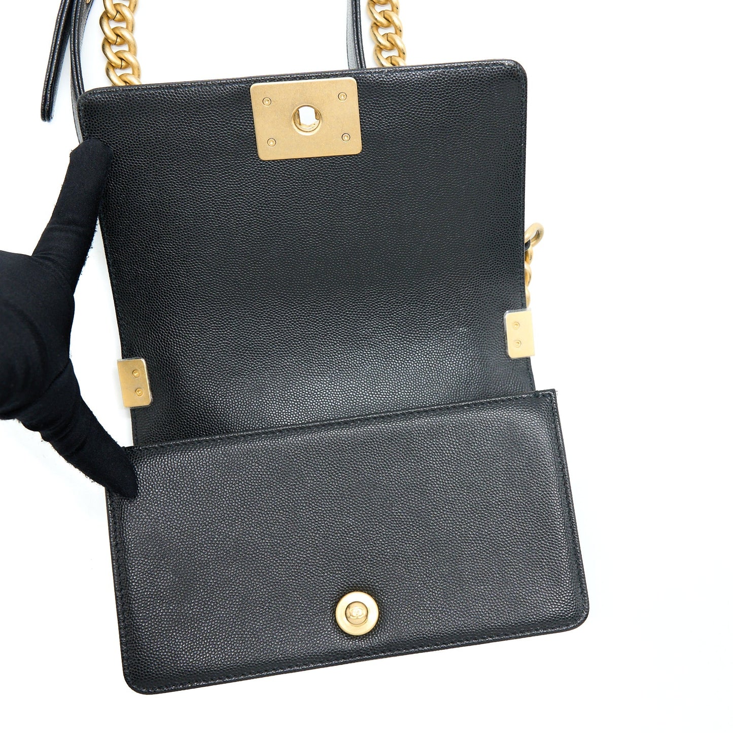 Chanel Small Boy Bag Caviar Black GHW