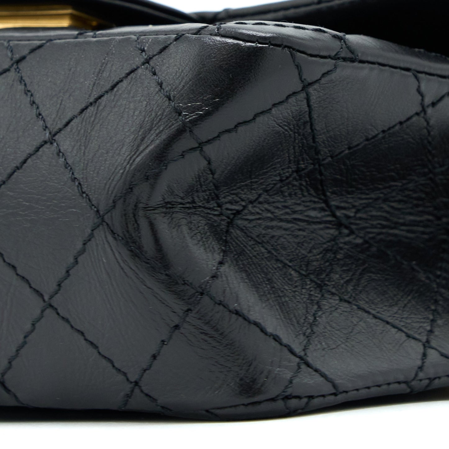 Chanel Mini 2.55 Reissue Flap Bag Aged Calfskin Black Brushed GHW (Microchip)