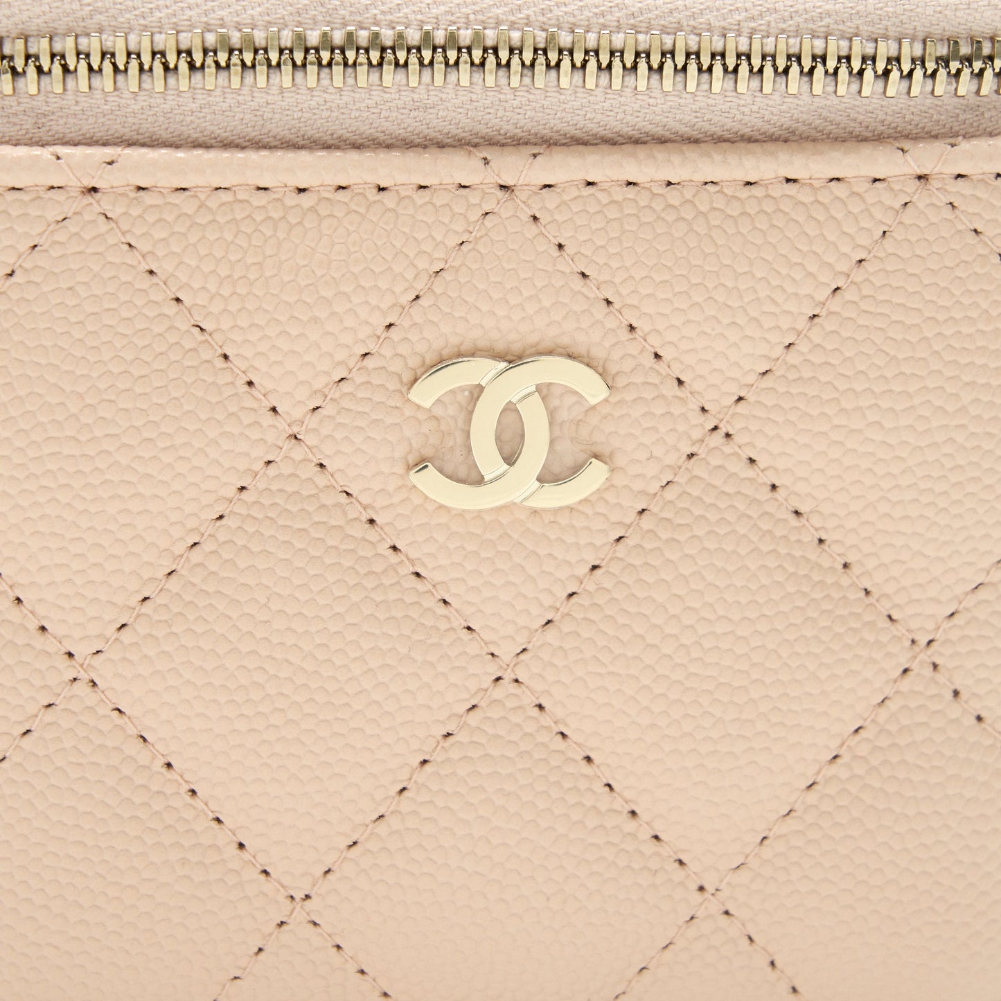 Chanel Mini Vanity Light Beige Caviar GHW