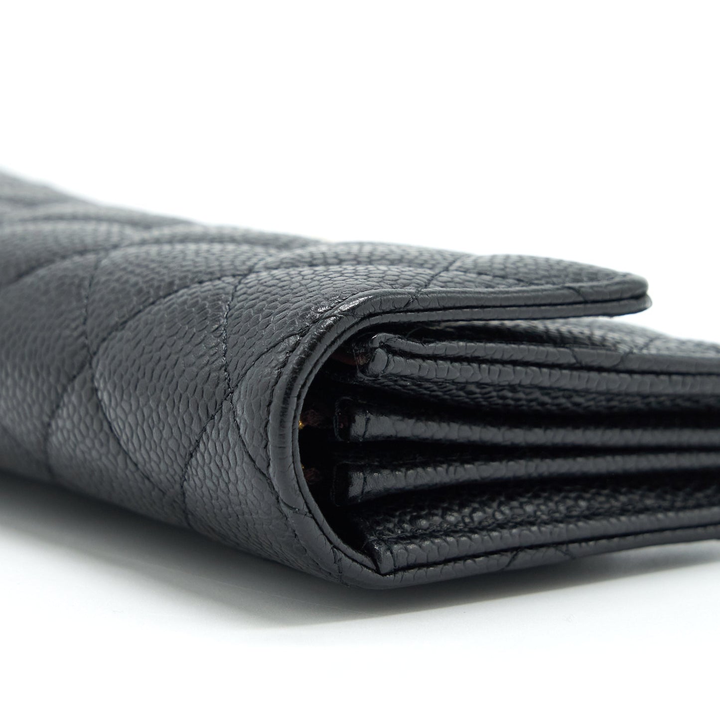 Chanel Classic Long Flap Wallet Caviar Black GHW