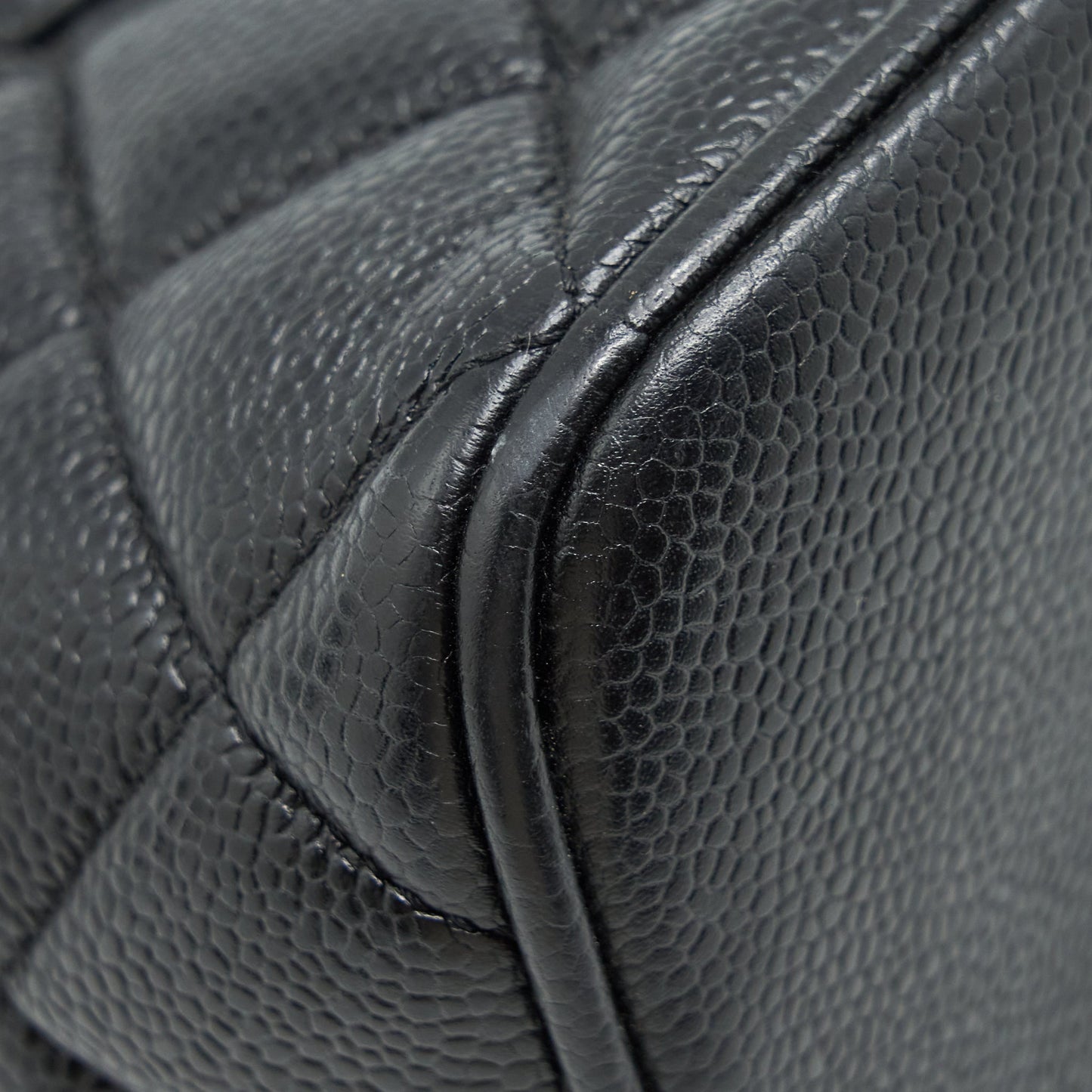 Chanel Vintage Medallion Tote Bag Caviar Black GHW